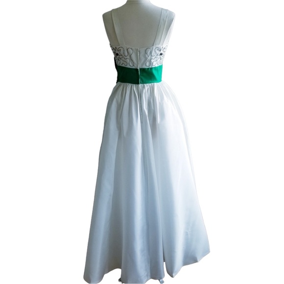 1950s‎ Unlabeled Matte Satin Prom/Party Dress - Picture 6 of 8